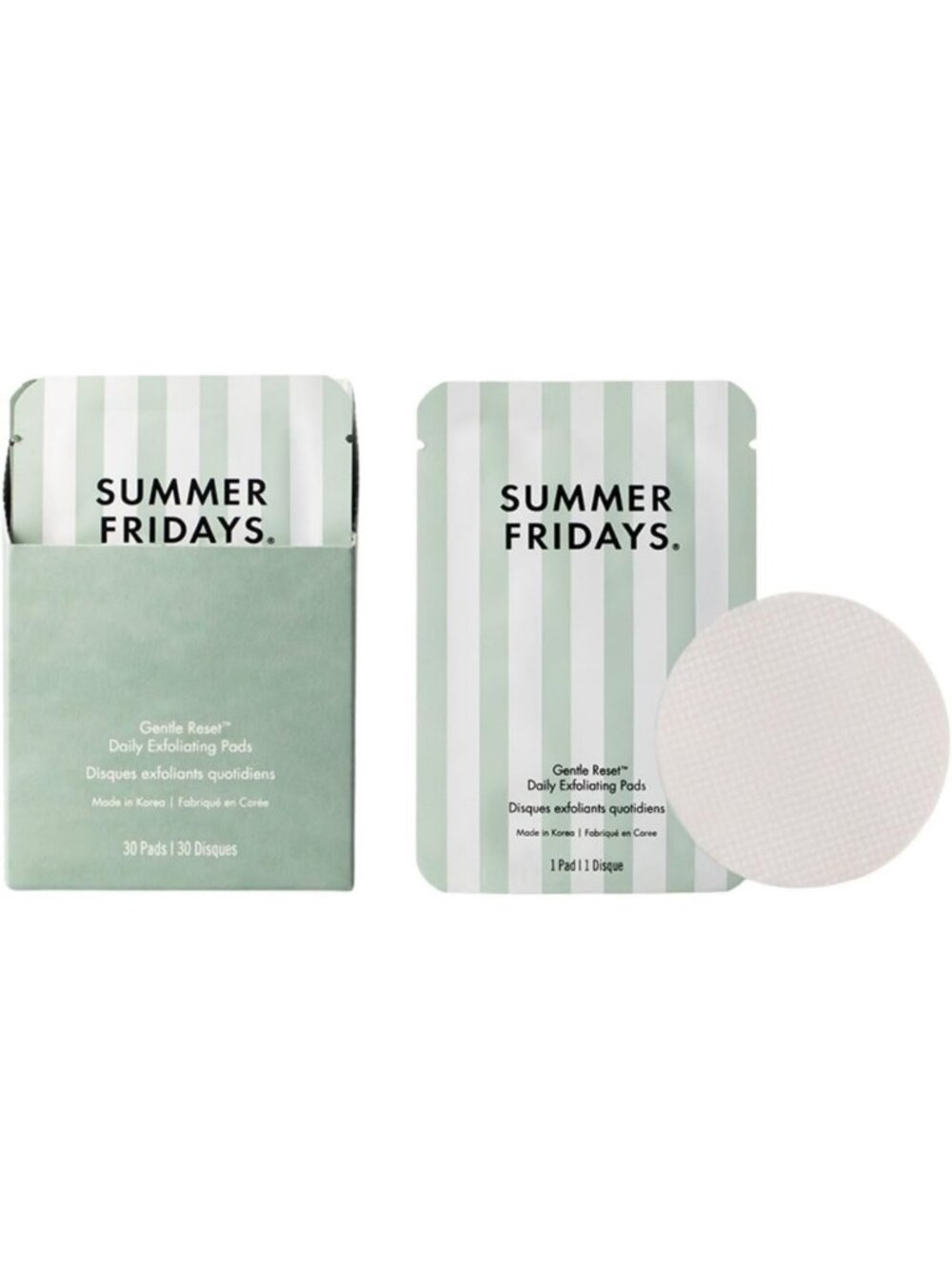 Gentle Daily Exfoliating Pads for Face - AHAs + PHAs, Smooth Texture, Hydrating